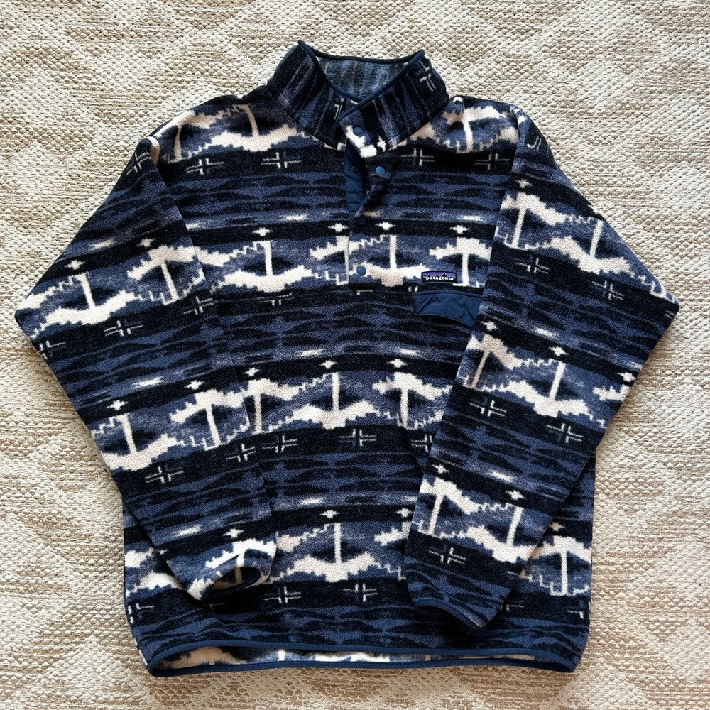 Patagonia Synchilla Pullover Mens XL Snap-T Aztec Geometric Fleece 25450